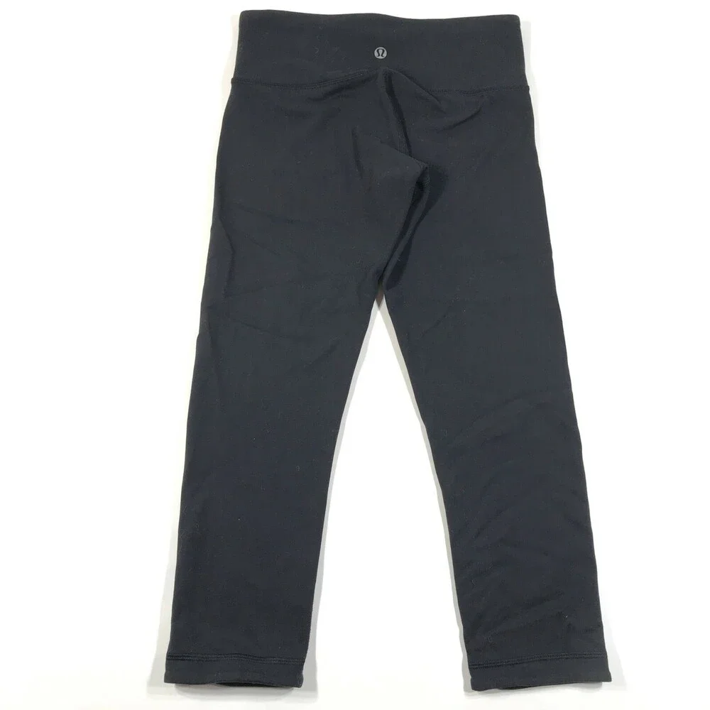 Lululemon Leggings Womens 4 Black Yoga Stretch Luon Gym Workout - Picture 2 of 4